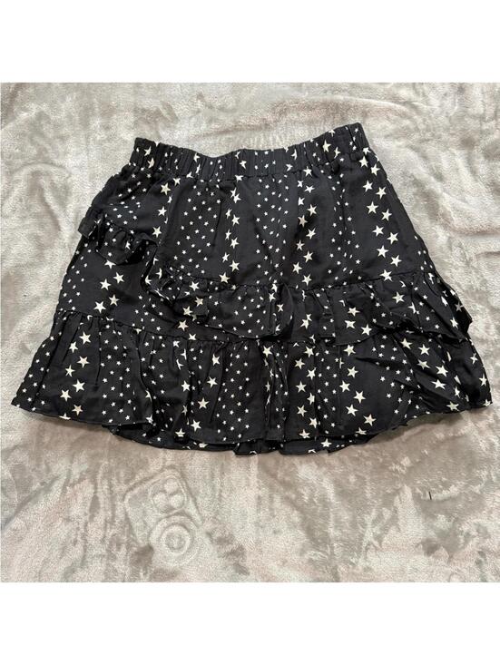 LoveShackFancy Dresses & Skirts - LoveShackFancy Black Star Ruffle Mini Skirt